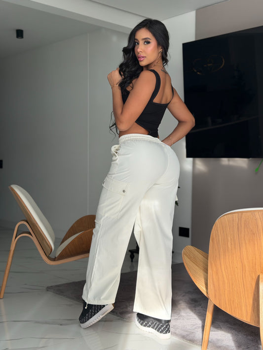 PANTALÓN MELBOURNE. TONO MARFIL