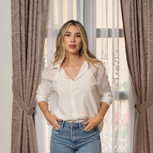 CAMISA HOUSTON. TONO BLANCO