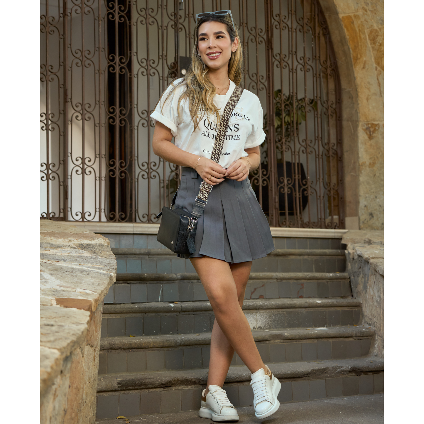 FALDA IBIZA. TONO GRIS