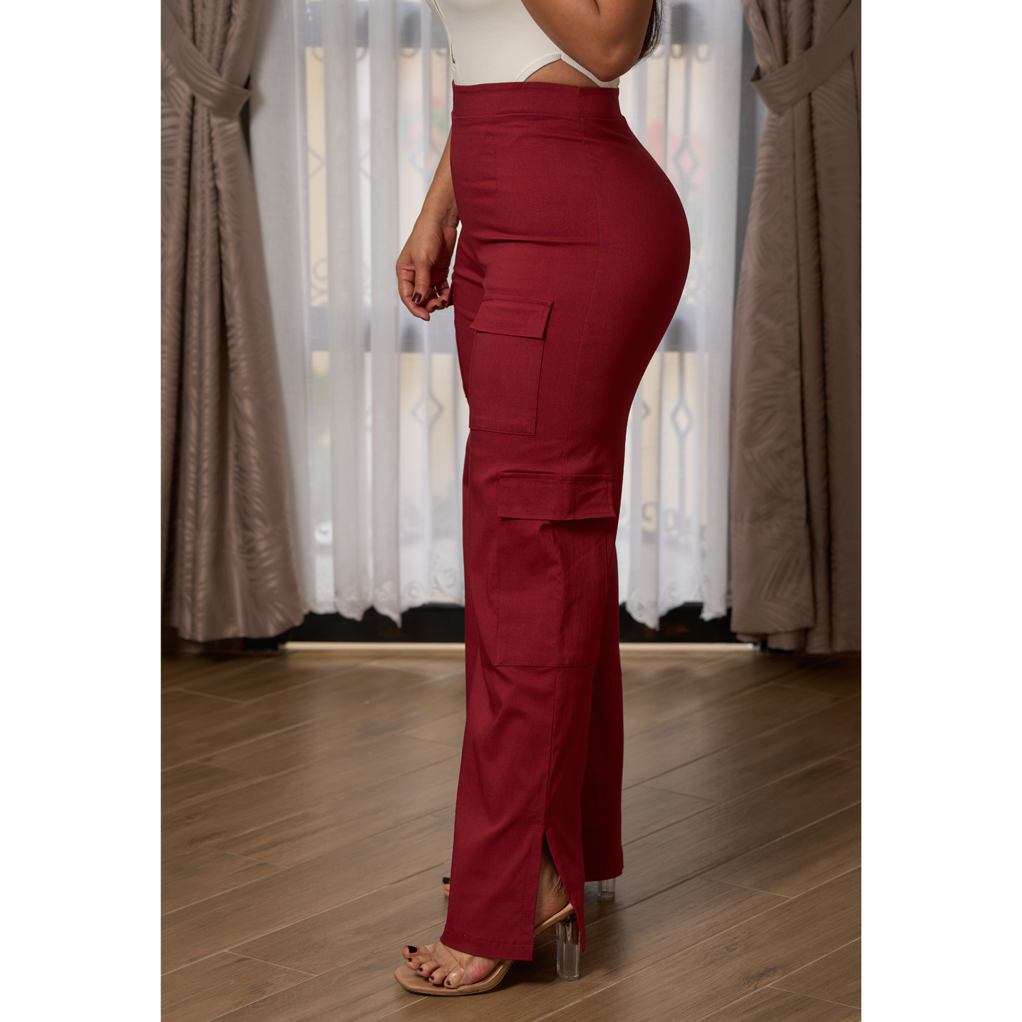 PANTALÓN MILÁN. TONO VINO TINTO.