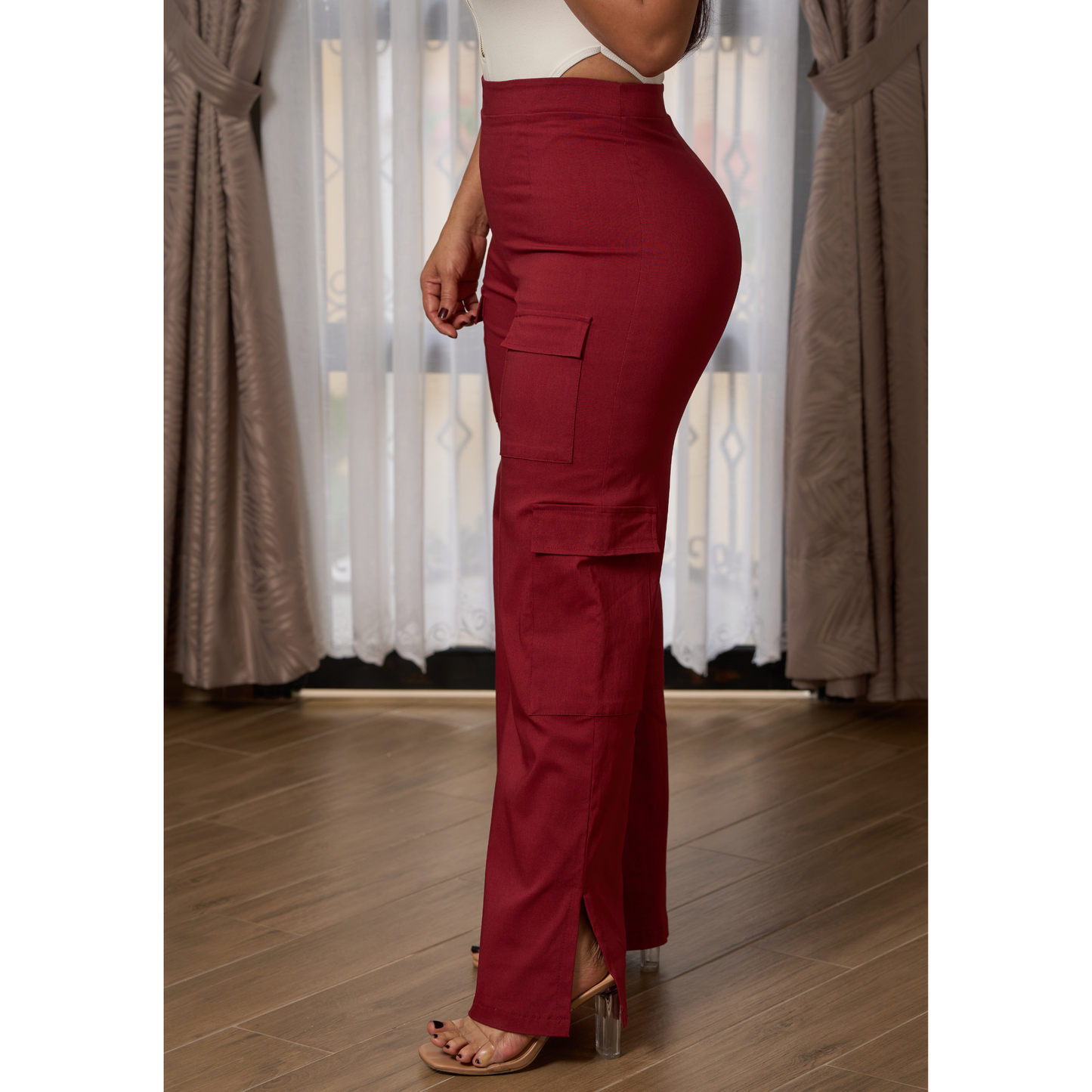 PANTALÓN MILÁN. TONO VINO TINTO.