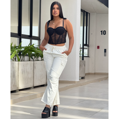 PANTALÓN MELBOURNE. TONO MARFIL