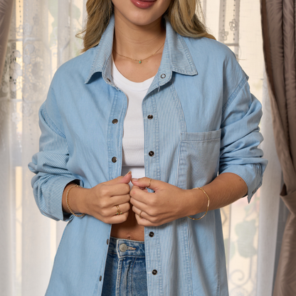 CAMISA RIVERSIDE. TONO AZUL