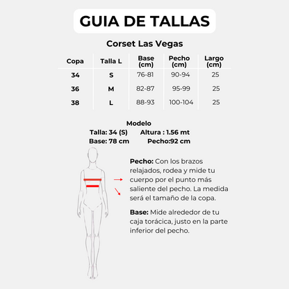CORSÉT LAS VEGAS. TONO DORADO