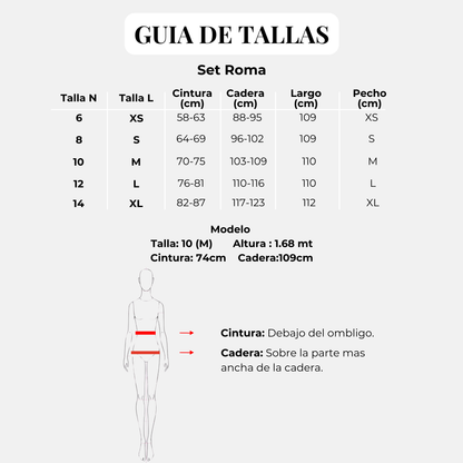 SET ROMA. TONO ROJO