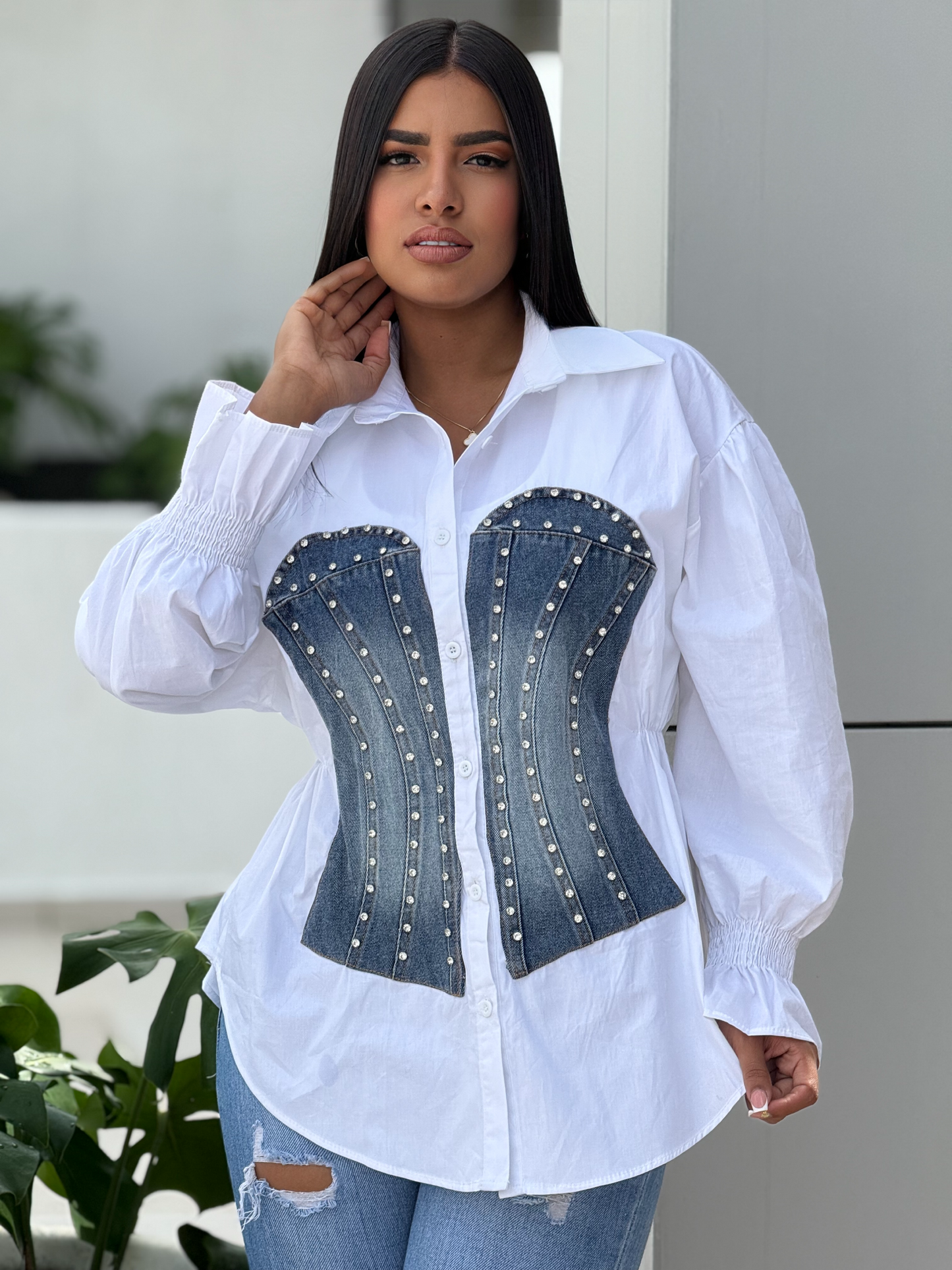 CAMISA NEW YORK. TONO BLANCO.